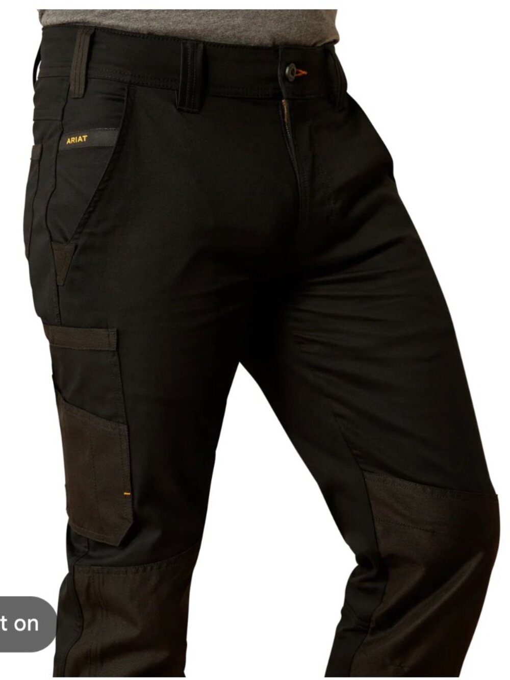 Men's Ariat 28/34 Black Rebar M5 Straight Leg Cargo Pants